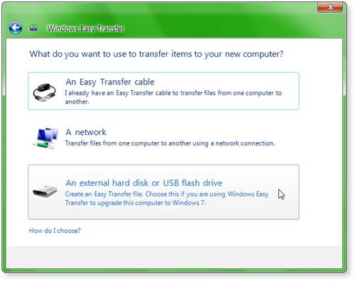 Chuyển file và các thiết lập từ Windows 7, sang Vista, XP và ngược lại